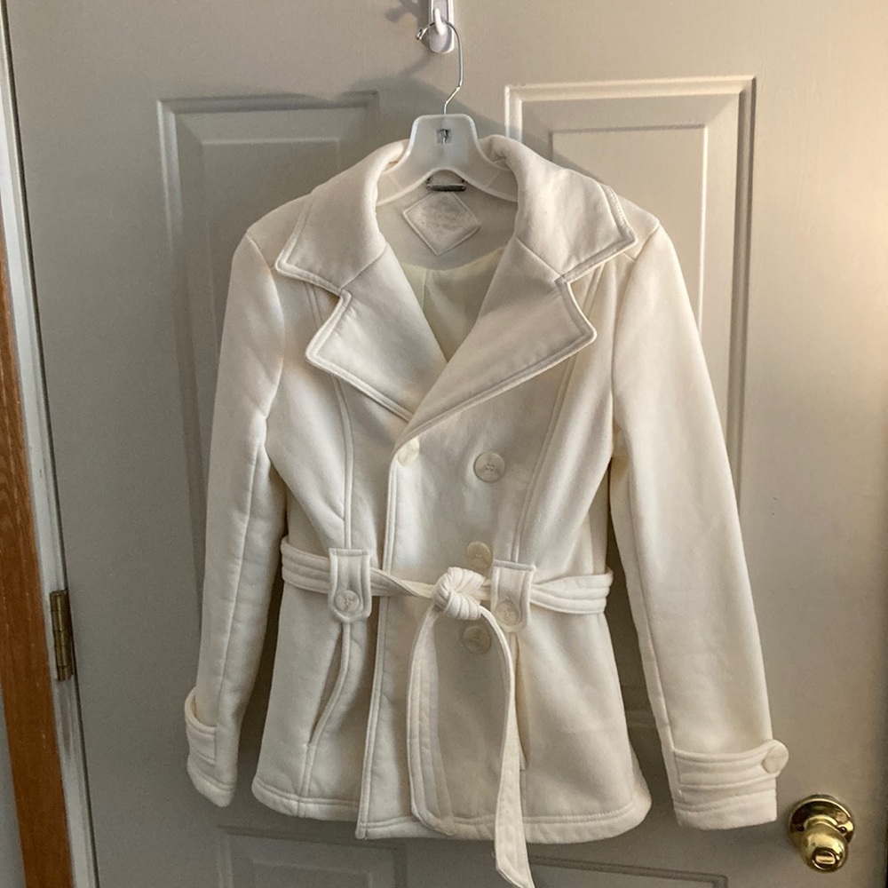 JouJou small white wrap coat - Picture 2 of 6